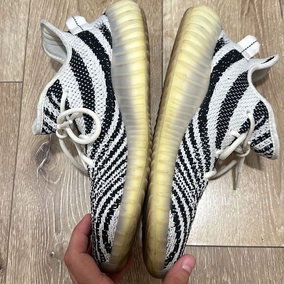 Adidas‎ Mens Zebra Yeezy Boost 350 V2 Trainers Athletic Sneaker Shoes Size 11.5 main image 8